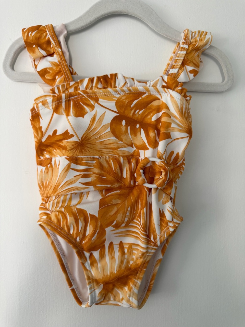 Janie and Jack baby girl Tropical Leaf One-Piece Swimsuit size 6-12m
